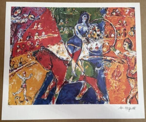 Marc Chagall, Circus Horse and Rider, Facsimile Signed & Numbered Lithograph - Picture 1 of 5