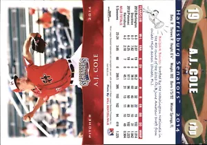 A.J. Cole 2014 Grandstand Harrisburg Senators #5 RC FREE SHIP *AutographDen* - Picture 1 of 1