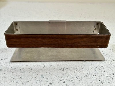 Estante de especias retro de acero inoxidable y grano de madera estilo colgante - MCM Foto 1 de 4