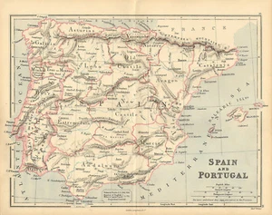 Mapa de Holanda y Bélgica de 1886 por rev George Butler - Imagen 1 de 1