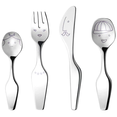 Alfredo by Georg Jensen Stainless Steel The Twist Family Kids Flatware Set - NOS - Image 1 of 4