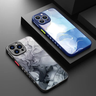 For iPhone 15 14 13 12 11 Pro Max XS XR  7  8 Plus Marble Shockproof  Case Cover - Image 1 of 4