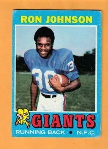 Ron Johnson New York Giants 1971 Topps #51 radiocontrol novato Michigan Wolverines - Imagen 1 de 2