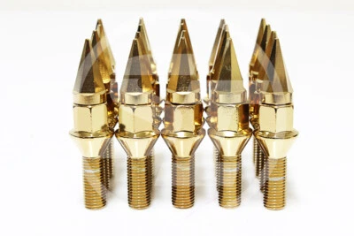 Z RACING 28MM GOLD SPIKE CONE SEAT LUG BOLTS 12X1.5MM FOR BMW Z3 Z4 Z8 BOLT Foto 1 de 2