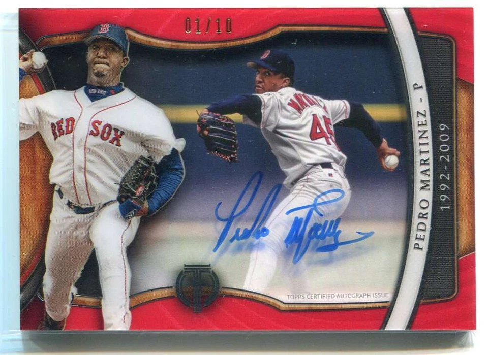 2018 Topps Tribute Generations of Excellence Red GOEPM Pedro Martinez Auto 1/10 - Image 1 of 1