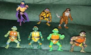 Teenage Mutant Ninja Turtles Figures LOT: 3 TOYS 1988 MIRAGE STUDIOS + 4 Generic - Picture 1 of 11