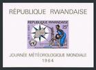 Rwanda 54A,MNH.Michel 70 Bl.1. UN 4th World Meteorological Day,1964.