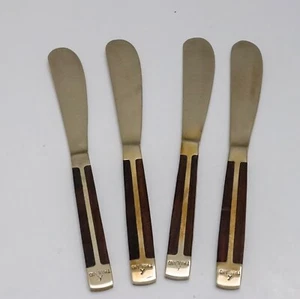 4 Jean-Claude Bronze & Palisander Besteck Messer 5 1/2" Butterstreuer MCM  - Bild 1 von 4