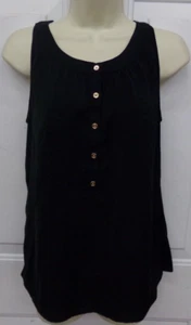 Kenneth Cole Reaction Black Sleeveless Womens Size Medium Shirt ~ EUC - Picture 1 of 3