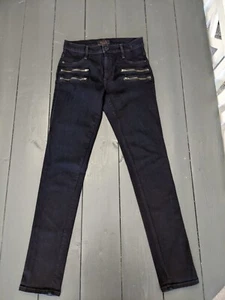 JAMES JEANS 28 Jeans Twiggy Crux Zipper Ash Black Skinny Jeans USA Made  28x30 - Picture 1 of 6