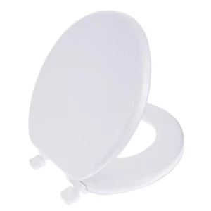 Round Soft Cushion Closed Front Toilet Seat in White - Picture 1 of 9