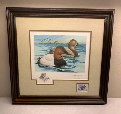 1977 MICHIGAN - State Duck Stamp Print **LARRY HAYDEN** REMARQUE - Image 1 of 4