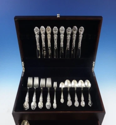 Juego de cubiertos Melrose by Gorham de plata de ley para 8 servicio 49 piezas Foto 1 de 4