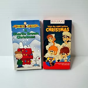 Vintage VHS Bundle: 'twas the Night Before Christmas & A Charlie Brown Christmas - Picture 1 of 7