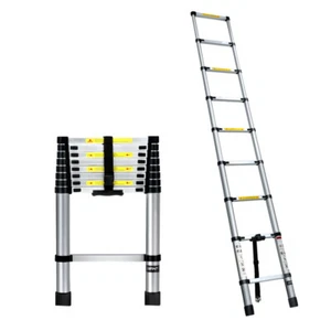 Giantz 2.6M Telescopic Ladder Aluminium Extension Extendable Steps Adjustable - Picture 1 of 9