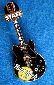 RARE MEXICO CITY STAFF *BLACK* BB KING LUCILLE GUITAR Hard Rock Cafe PIN LE20 - Picture 1 of 1