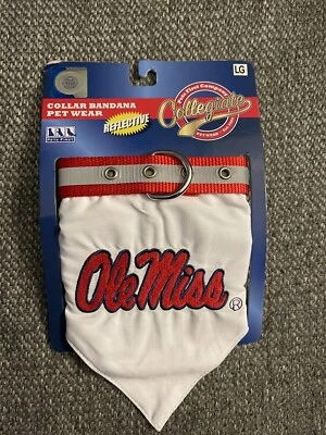 Ole Miss Collegiate Large Size Dog Bandana collar - Image 1 of 2