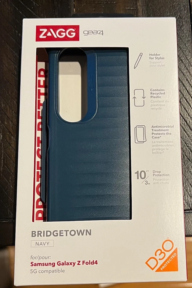 Funda ZAGG Gear4 Bridgetown para Samsung Galaxy Z plegable 4 - azul marino Foto 1 de 1