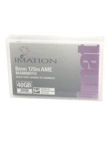 3M IMATION- 8mm 170m AME MAMMOTH 40GB/20GB DATA TAPE (EXBYTE RECOGNITION SYSTEM) - Picture 1 of 3