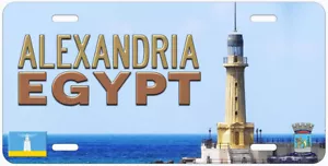 Alexandria Leuchtturm Ägypten Neuheit Auto Nummernschild - Bild 1 von 3