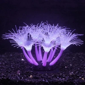 Soft Silica Gel Glowing Coral Ornaments for Aquarium Fish Tank Decorations - Picture 1 of 5