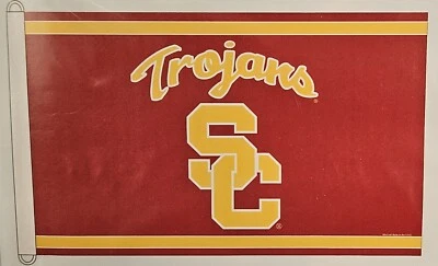 1-University of Southern California Trojans USC 3' X 5' Banner Flag Wincraft NEW - Image 1 of 2
