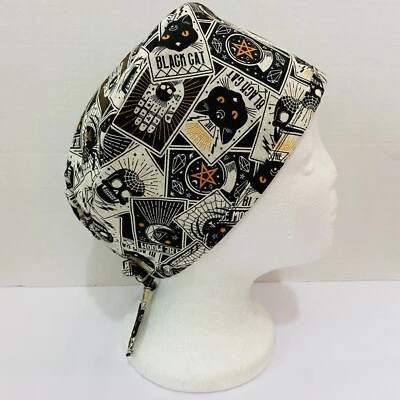 Gorra quirúrgica/médica estilo lazo: carta del tarot lanzada Foto 1 de 4