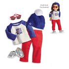 American Girl TM STAR SPANGLED FAN GEAR for 18" Dolls Red White Blue USA NEW