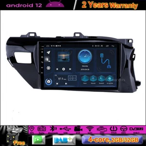 9"Android 12 Head Unit Carplay Radio GPS SAT Navi For Toyota Hilux Pick Up 14-20 - Picture 1 of 12