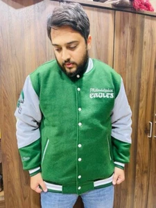 Vintage Letterman 80's Jacket NFL Philadelphia Eagles Varsity Style A+ Rep - Picture 1 of 12