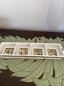 ENESCO 2001 Mary Engelbreit At Home Love Home Family Friends 4 Part Dish - Picture 1 of 7