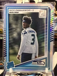 Nick Emmanwori 2025 Donruss Rookie Press Proof Silver Die Cut RC /99 TZ - Bild 1 von 2
