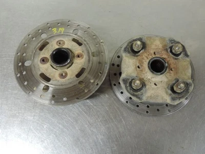 Yamaha Big Bear 400 2000 2x2 rueda delantera cubo freno rotor disco 2 bujes Foto 1 de 4