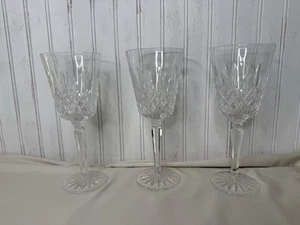 Menge 3 Waterford Kristall Lismore großer Wasserkelch oder Glas, 8 1/4" Lesen - Bild 1 von 11