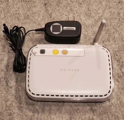 NETGEAR WGR614v10 4-Port 10/100 G54 Wireless WiFi Router Internet Modem Adapter  - Image 1 of 4