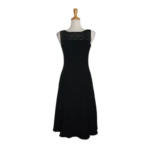 Evan Picone Black Knee Length Dress Womens Size 8 - Picture 1 of 9