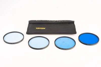 Tiffen Professional Series 9 Blue B-1 1/2 B-3 B-6 B-12 Drop In Filter Set V12 - Image 1 of 4