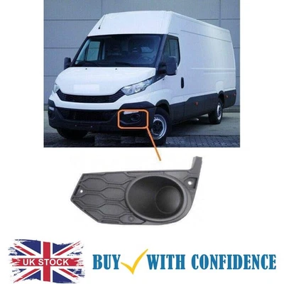 Se adapta a parachoques delantero Iveco Daily rejilla antiniebla sin orificio de lámpara antiniebla negro mate N/S 2014- Foto 1 de 4