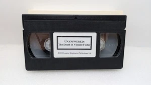 Unanswered The Death Of Vince Foster VHS Tape Used London Washington Publication - Picture 1 of 3