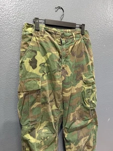 Vintage 60’s Rip Stop Poplin Military Camo Cargo Pants Size Small Long  - Bild 1 von 7