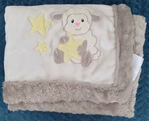 Little Miracles Costco Blanket lamb sheep star cream beige - Picture 1 of 7