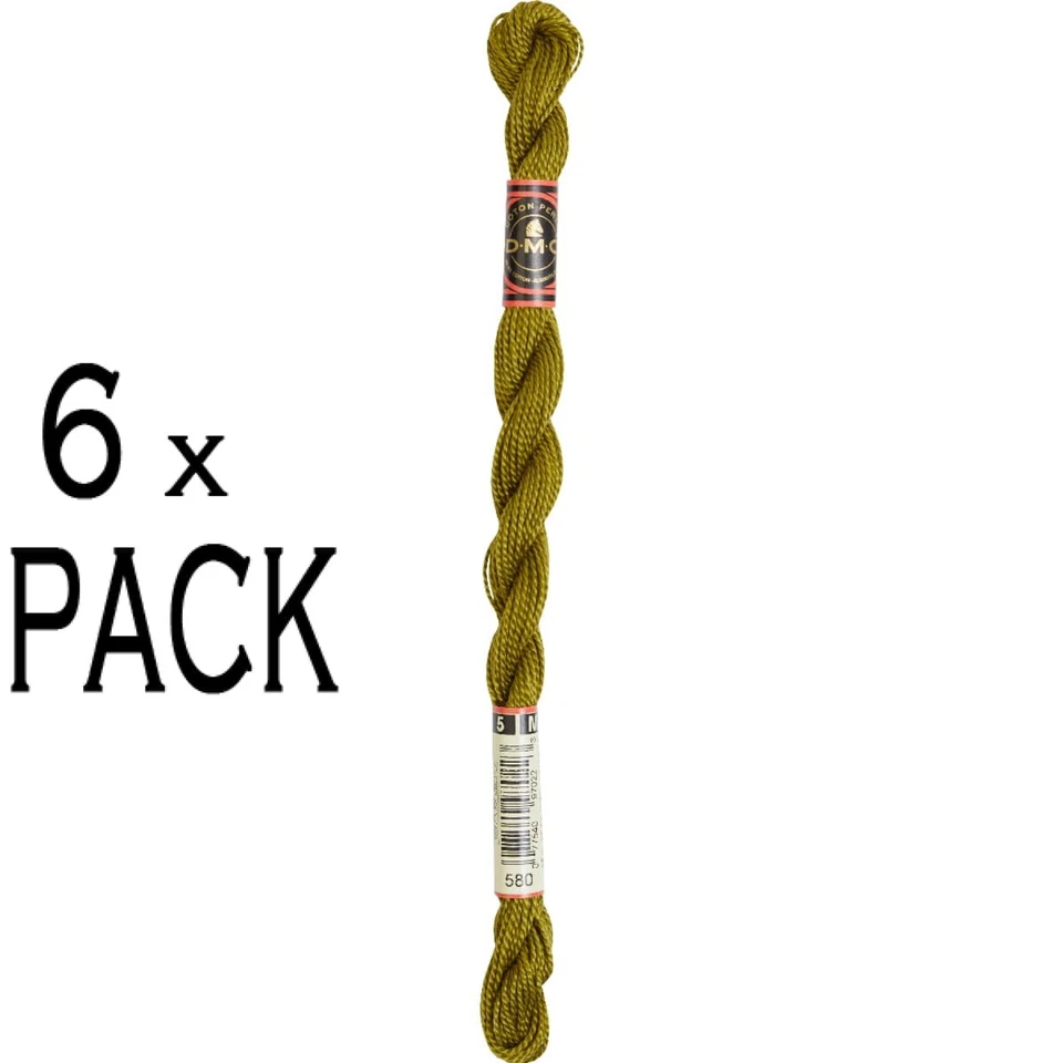 6x DMC Perlgarn Stärke 5, 15 m, 115AR/5-580, VPE - Bild 1 von 1