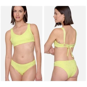 HURLEY X CARISSA MOORE CROCHET BIKINI ELECTRIC LEMON NWT SIZE XL - Picture 1 of 9