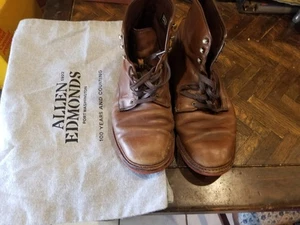 Allen Edmonds Stiefel 9 Braun Leder Schnürschuhe USA Made mit Taschen - Bild 1 von 8
