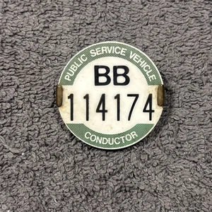 PSV Vehículo de Servicio Público Autobús Autobús Conductor Tapa Insignia BB 114174 Conductor - Imagen 1 de 5