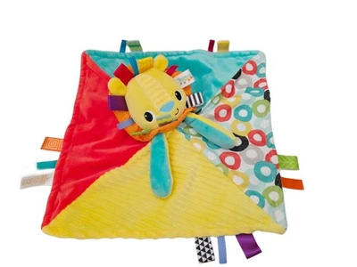 Bright Starts Taggies Lion Lovey 14 英寸黄色安全毯婴儿填充毛绒 — 第 1/3 张图片
