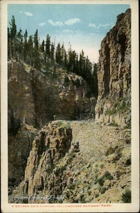 Wyoming Golden Gate Canyon Yellowstone National Park WY Vintage Post Card - Picture 1 of 2