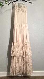 Joyfolie Mia Joy Catrin Dress In Shell Maxi with Full Tiered Skirt Girls Size 14 - Picture 1 of 12