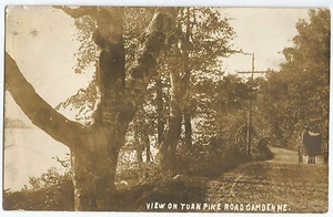 Camden Maine ME RPPC Real Photo View Turn Pike Road Buggy Postcard - Picture 1 of 2