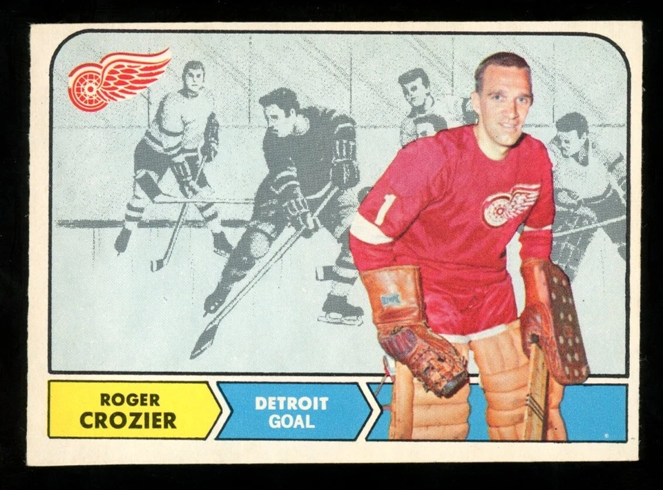 1968-69 OPC O PEE CHEE NHL HOCKEY #23 ROGER CROZIER EX-NM DETROIT REDWINGS Card - Image 1 of 2